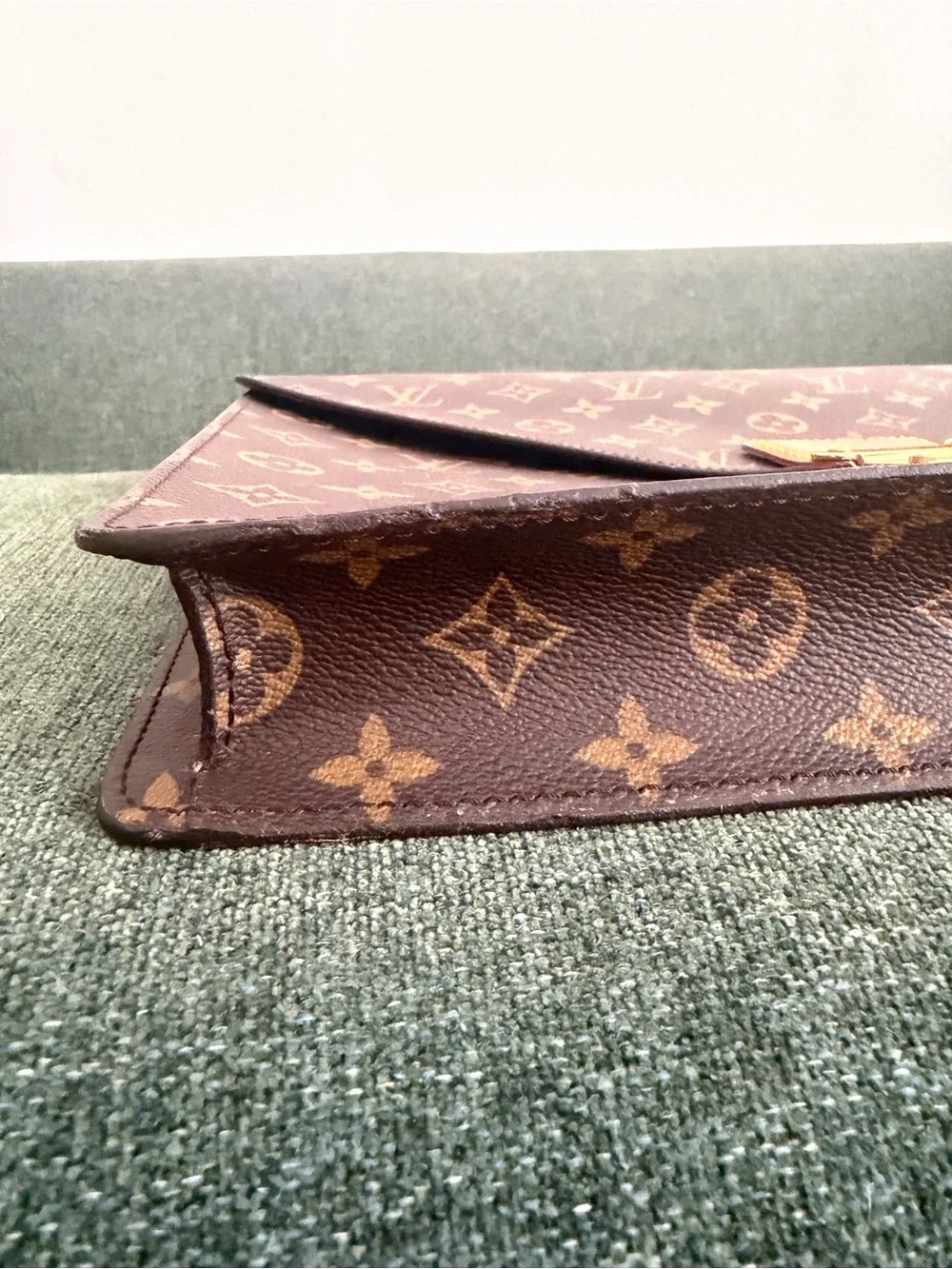 Louis Vuitton Monogram Canvas Envelope Briefcase in Brown and Tan